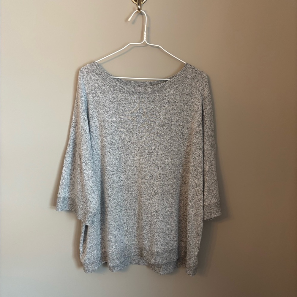 F&F Grey Off-Shoulder Knit Pullover